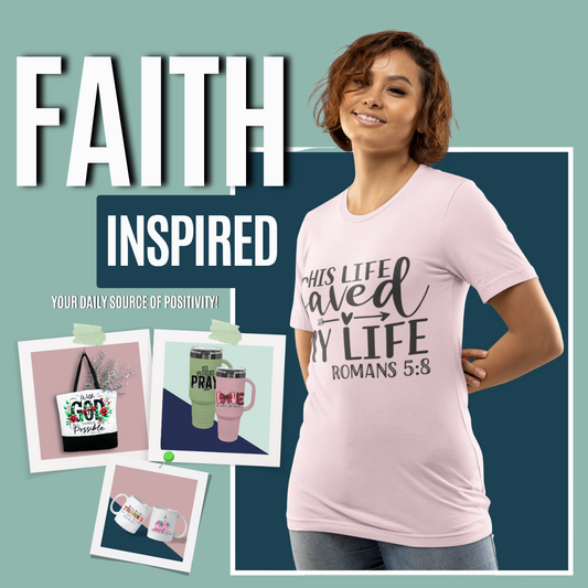 Faith inspired apparel and merchandise. perfect for wedding, birthday gift or for daily use.