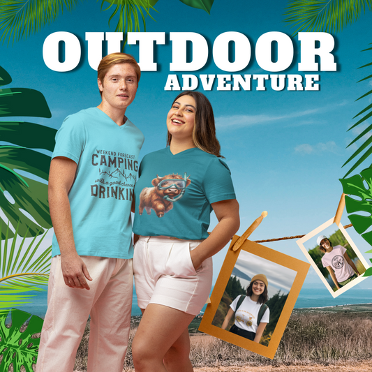 outdoor adventure, graphic tees about going to the lake or camping for men and women