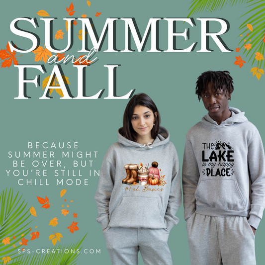 Summer designs graphic tees, hoodies and sweatshirt for fall preparation best for men and women.