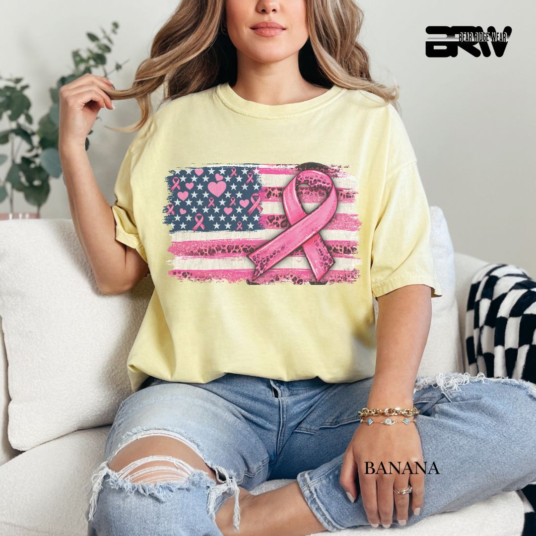 Breast Cancer-Flag - Awareness Tee