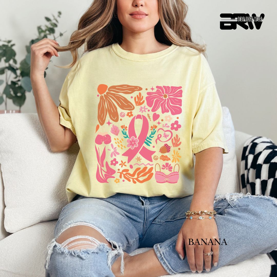 Breast Cancer Boho- Awareness Tees