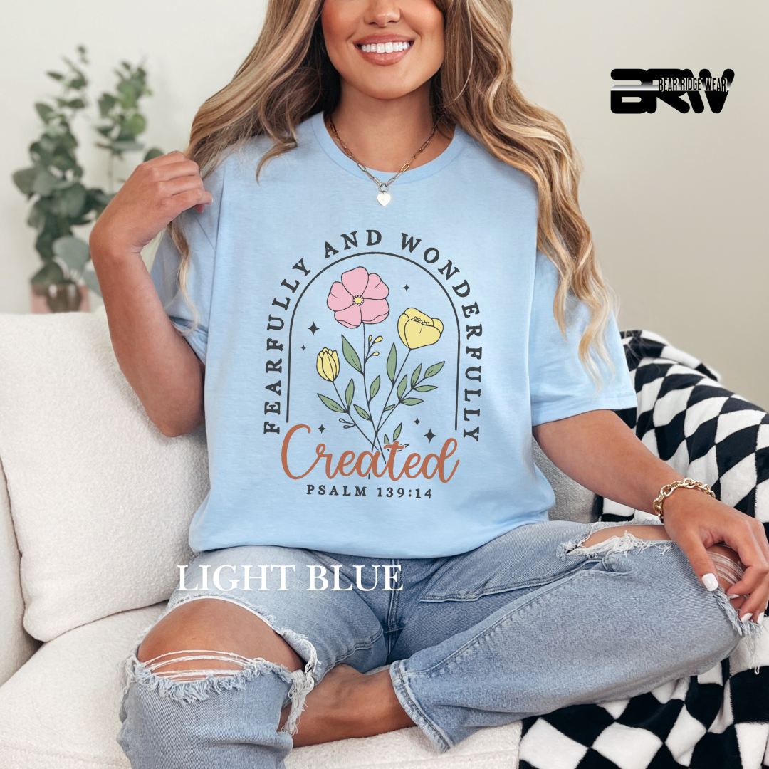 'Fearfully and Wonderfully Created' Faith Tee