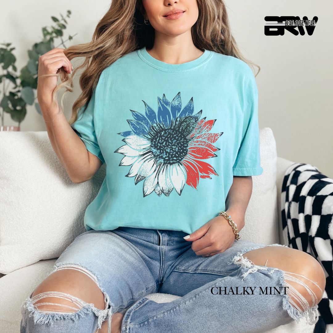 Sunflower- Patriotic Tee