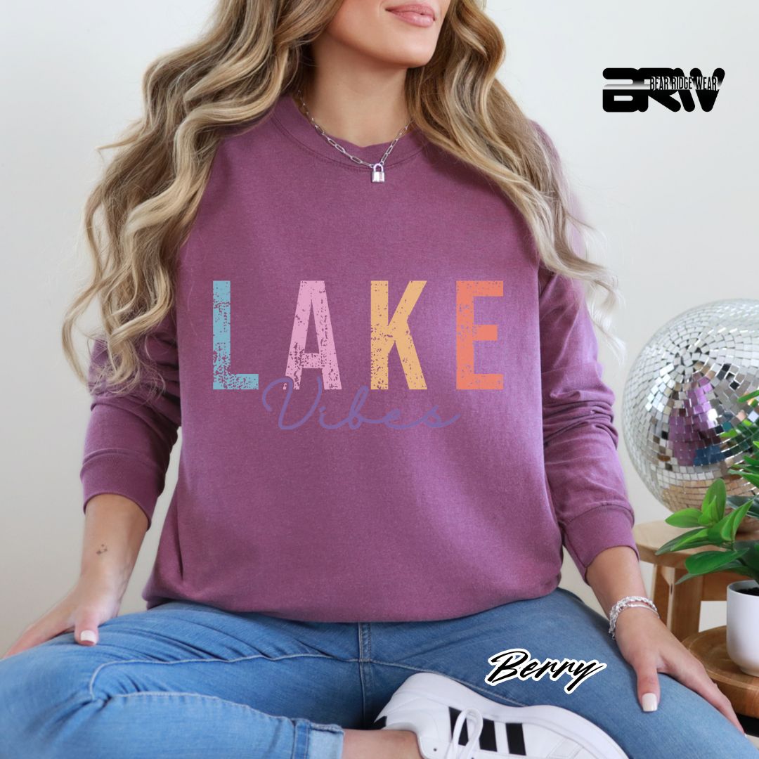 'Lake Vibes' Summer Long Sleeve Tee
