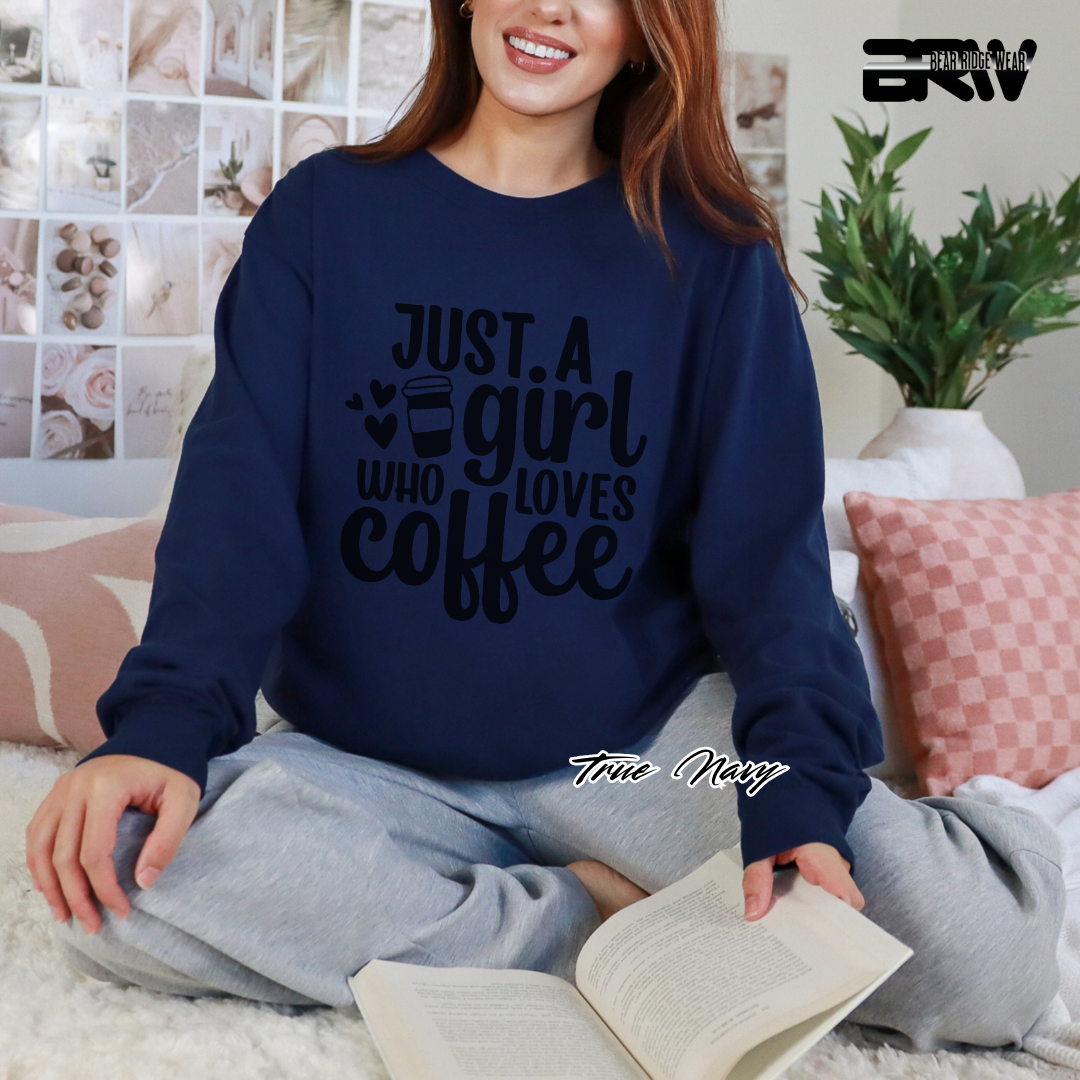 'Just A Girl Who Loves Coffee' Long Sleeve Tee