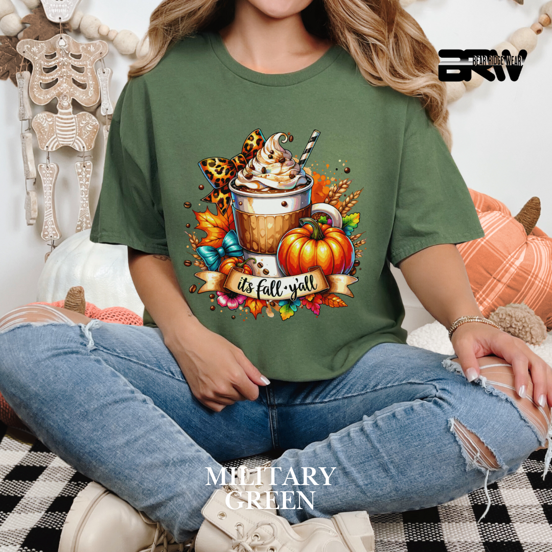 'Its Fall Yall Latte' 2 Fall Tee