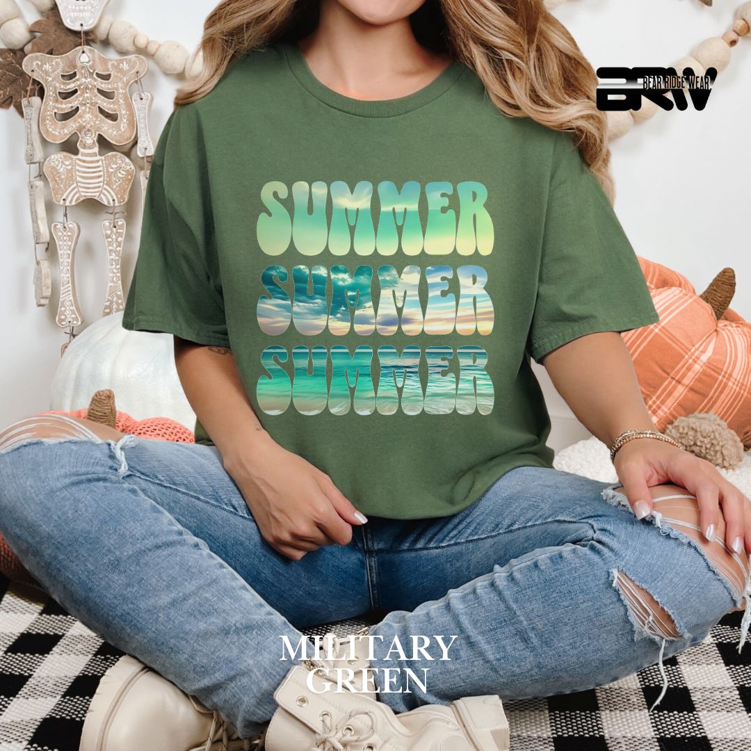 'Vibrant Summer Bubble Letter' 2 Summer Tee