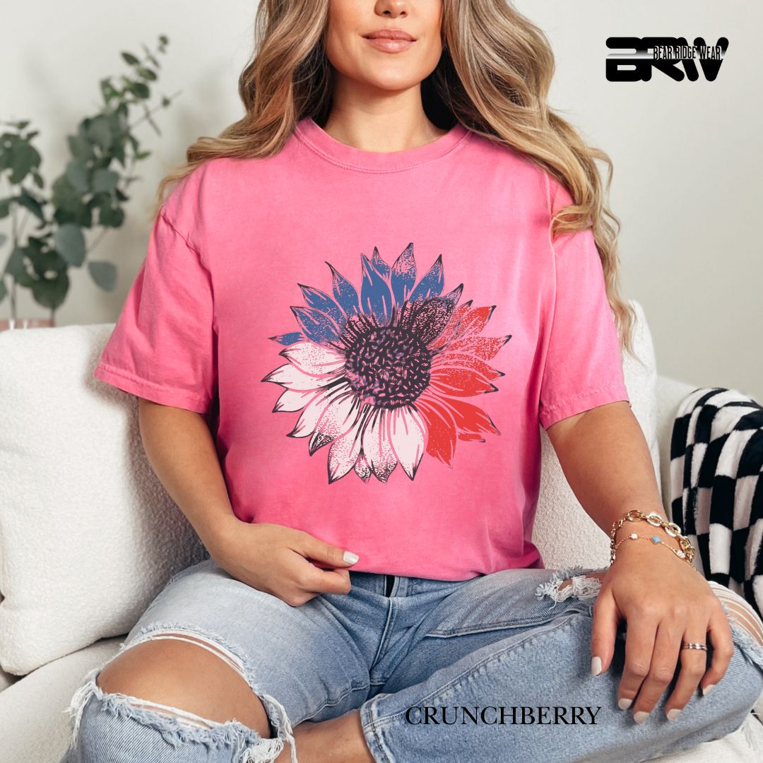 Sunflower- Patriotic Tee