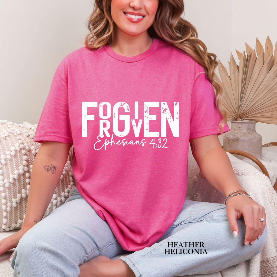 "Forgiven" White Faith Tee