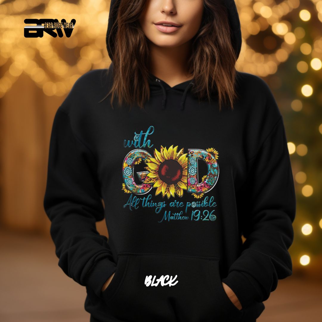 'With God All Things Are Possible' Faith Hoodie