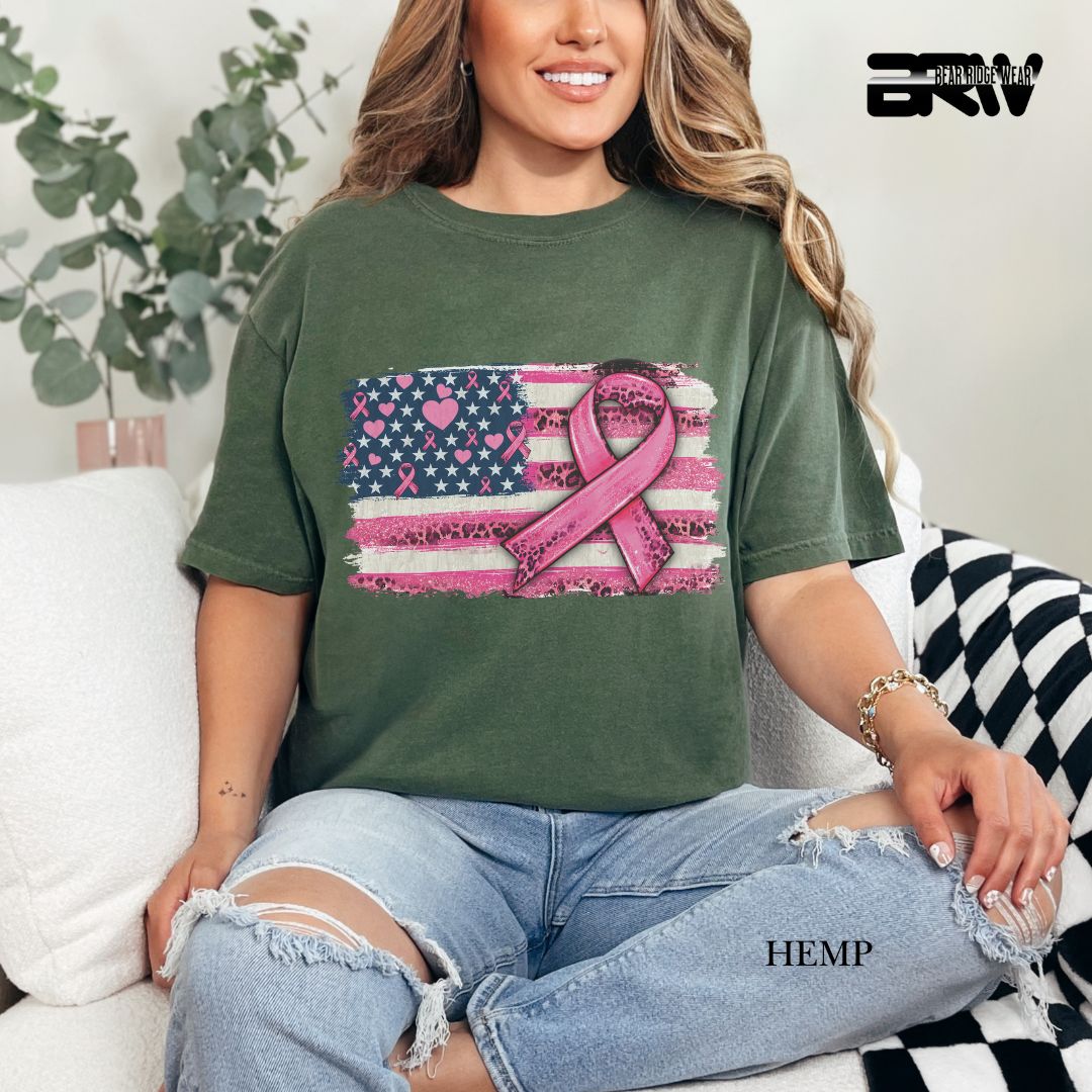Breast Cancer-Flag - Awareness Tee