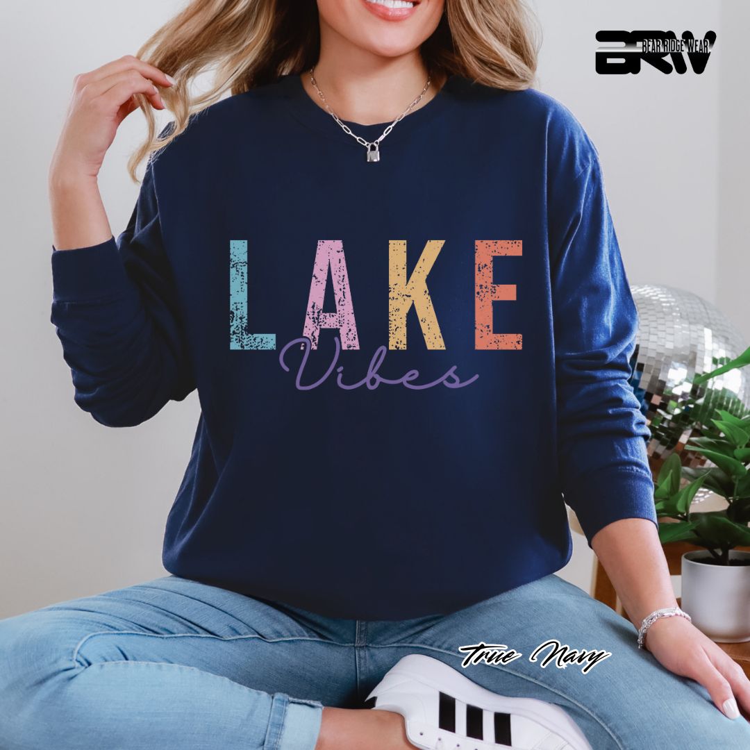 'Lake Vibes' Summer Long Sleeve Tee