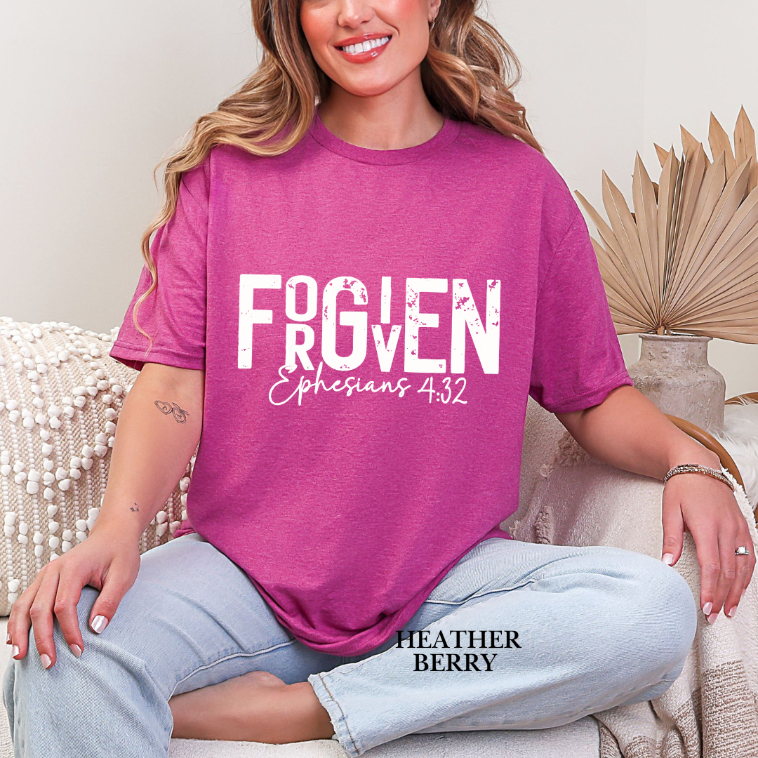 "Forgiven" White Faith Tee
