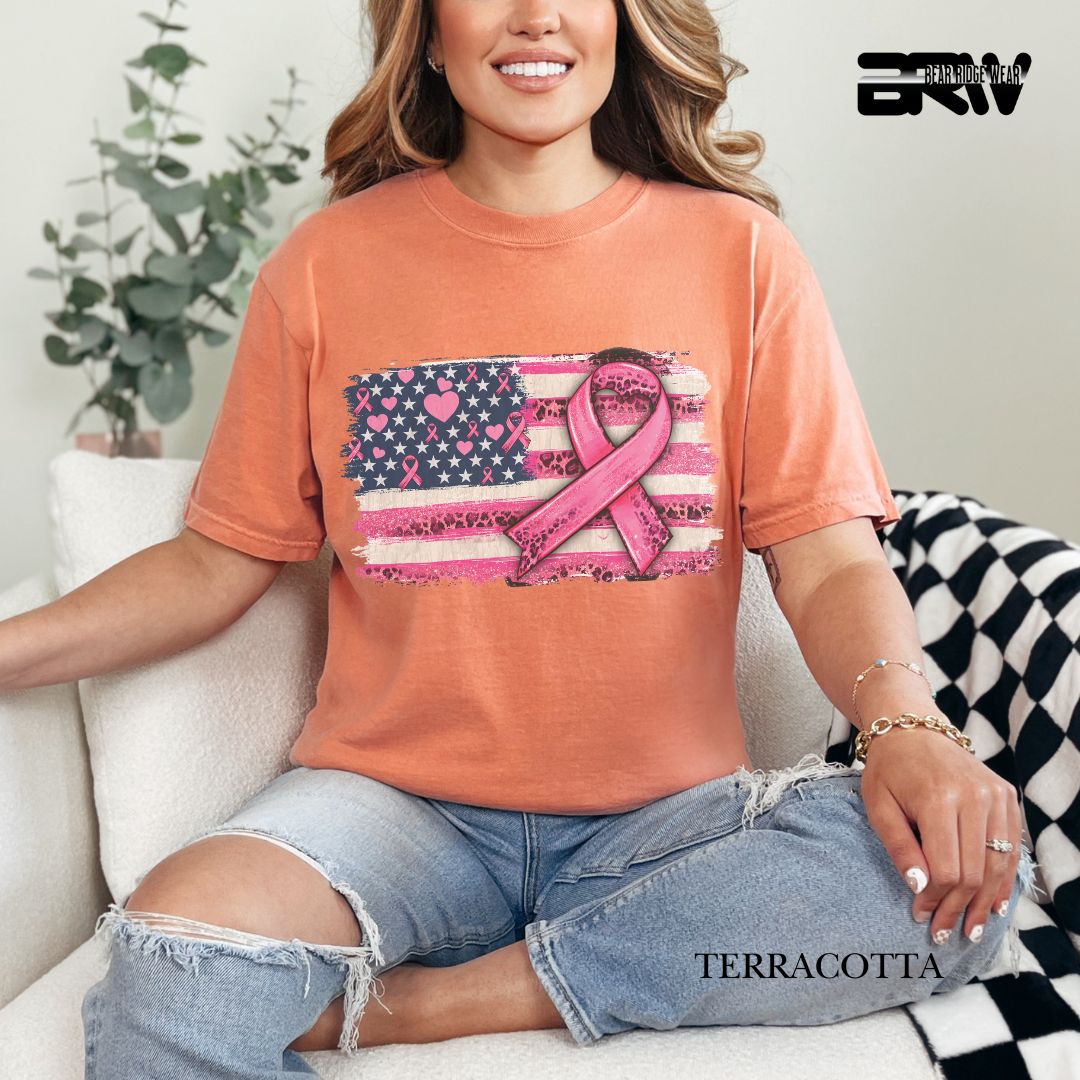 Breast Cancer-Flag - Awareness Tee