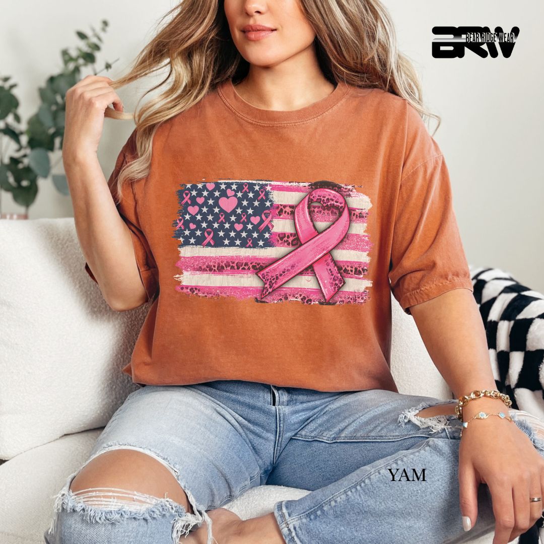 Breast Cancer-Flag - Awareness Tee