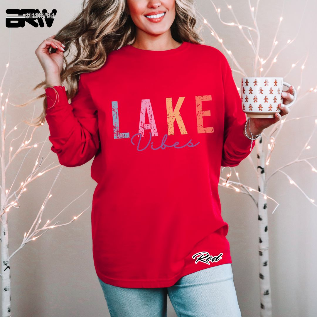 'Lake Vibes' Summer Long Sleeve Tee
