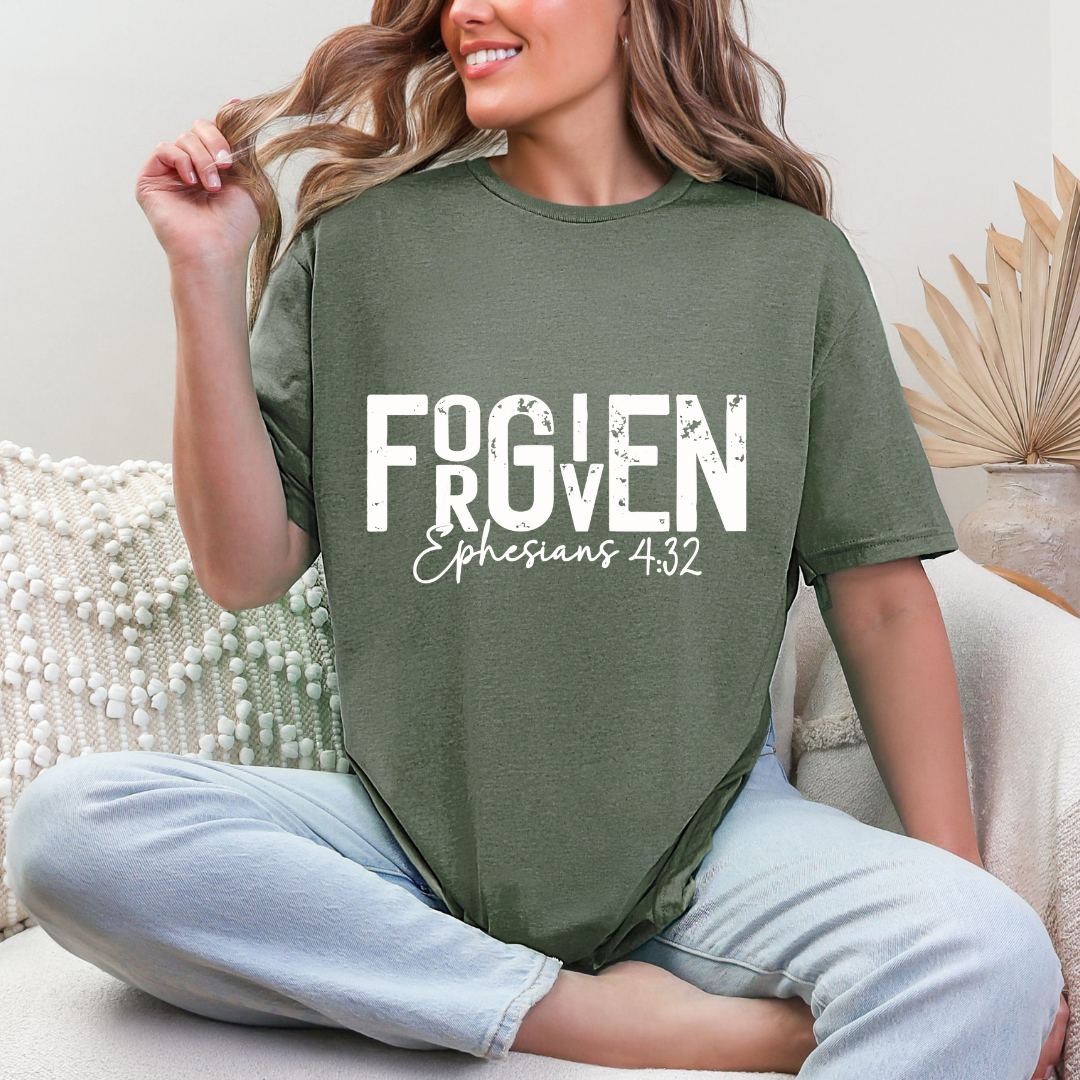 "Forgiven" White Faith Tee