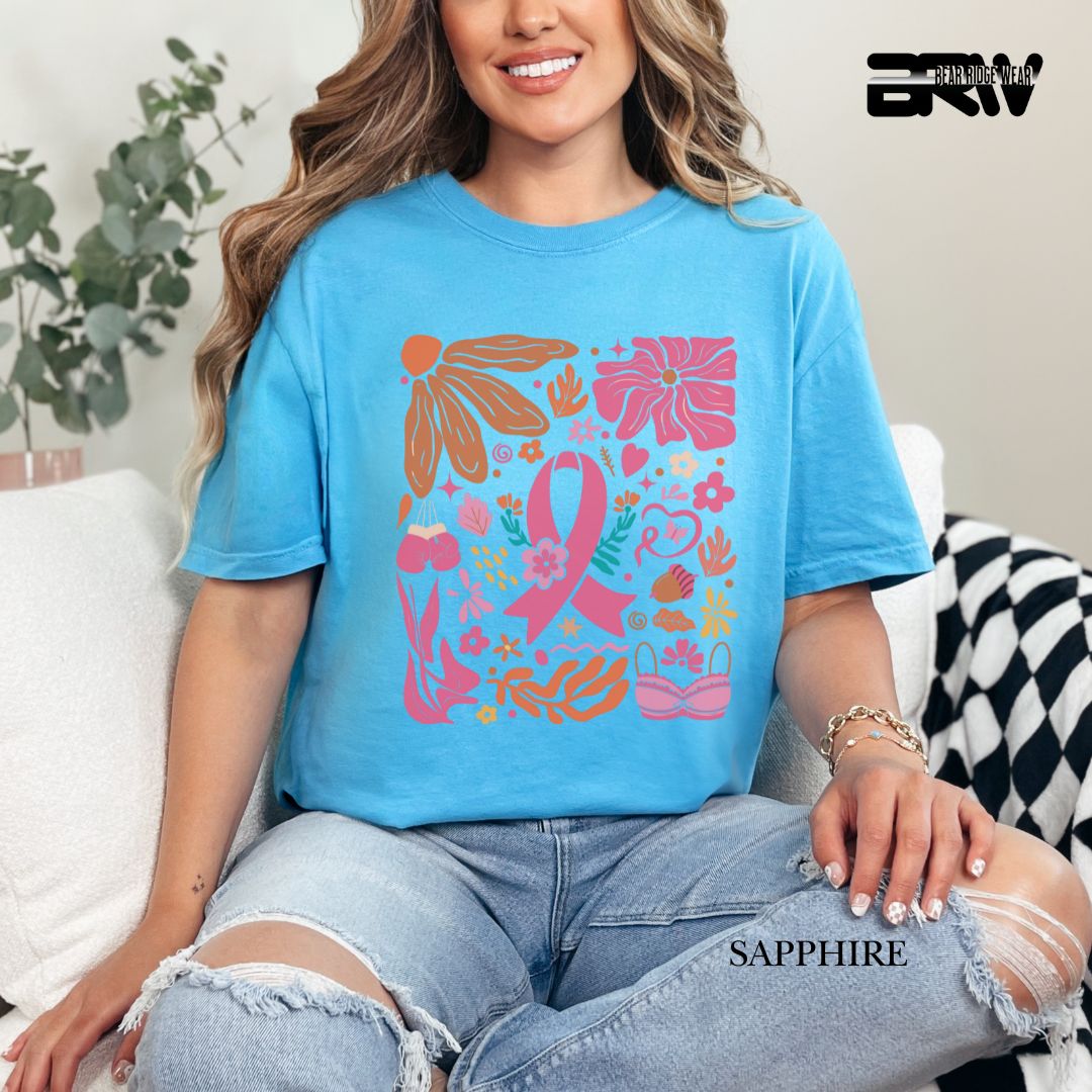 Breast Cancer Boho- Awareness Tees