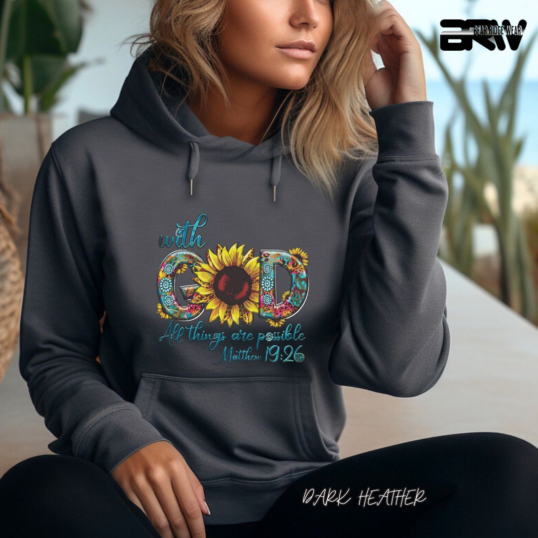 'With God All Things Are Possible' Faith Hoodie