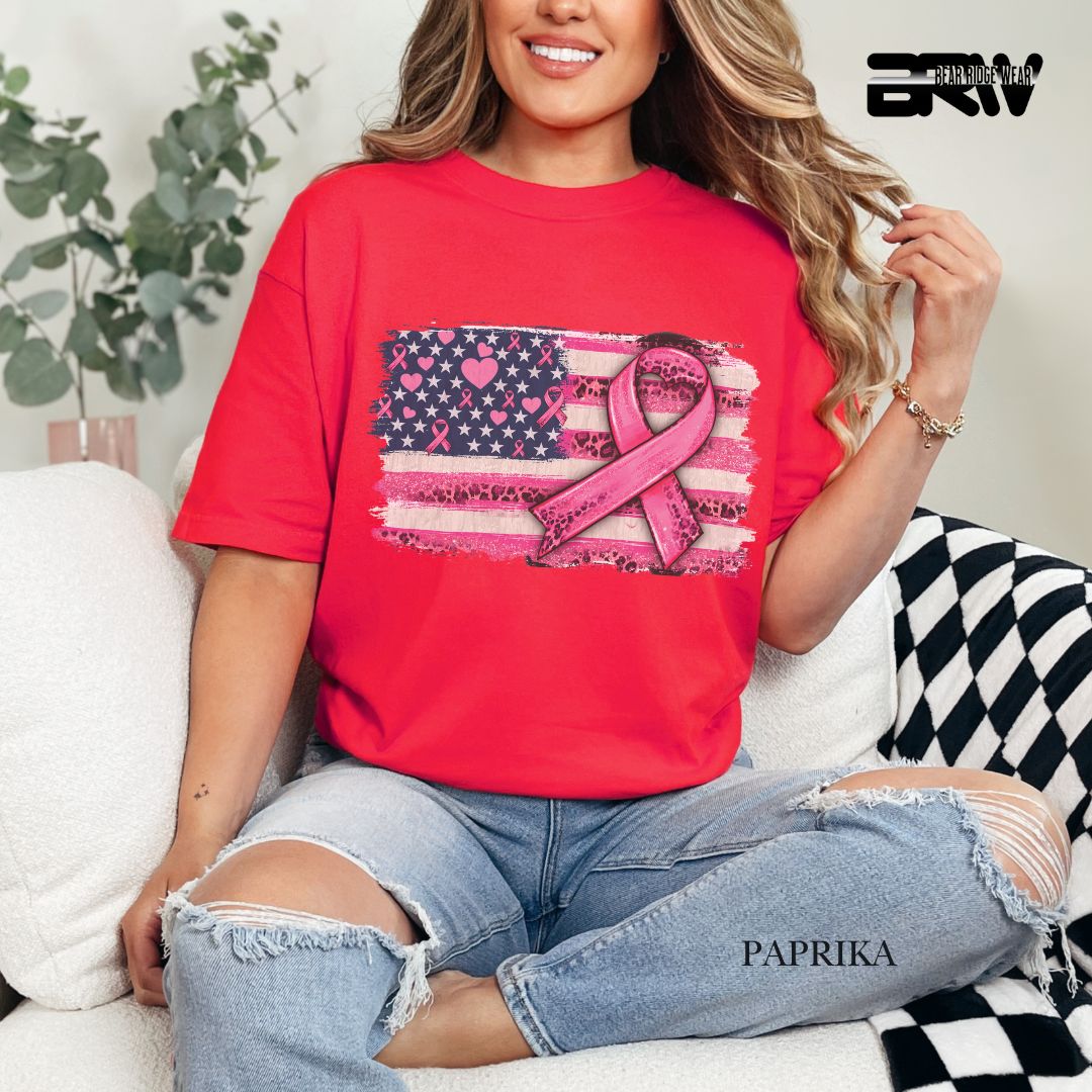 Breast Cancer-Flag - Awareness Tee