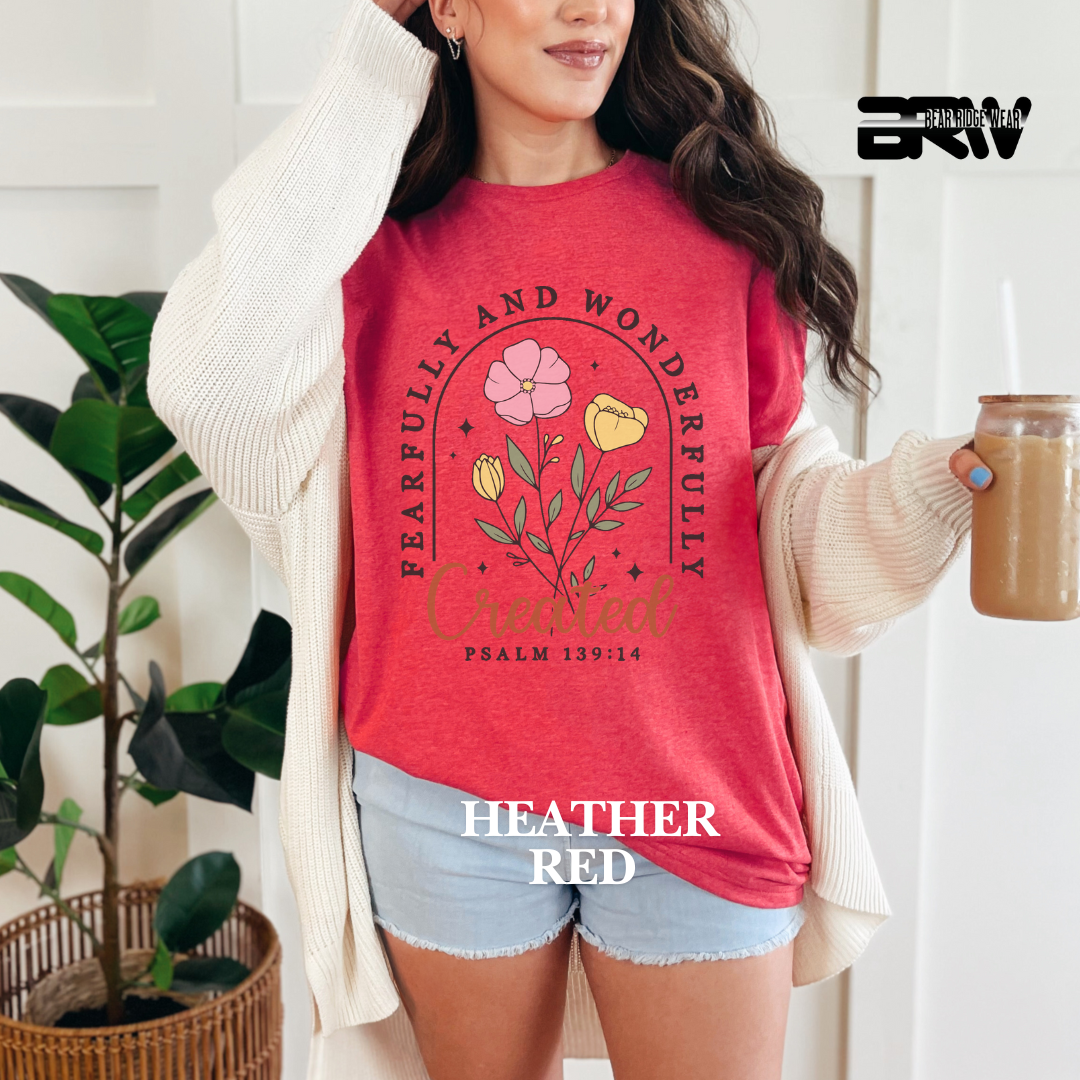 'Fearfully and Wonderfully Created' Faith Tee