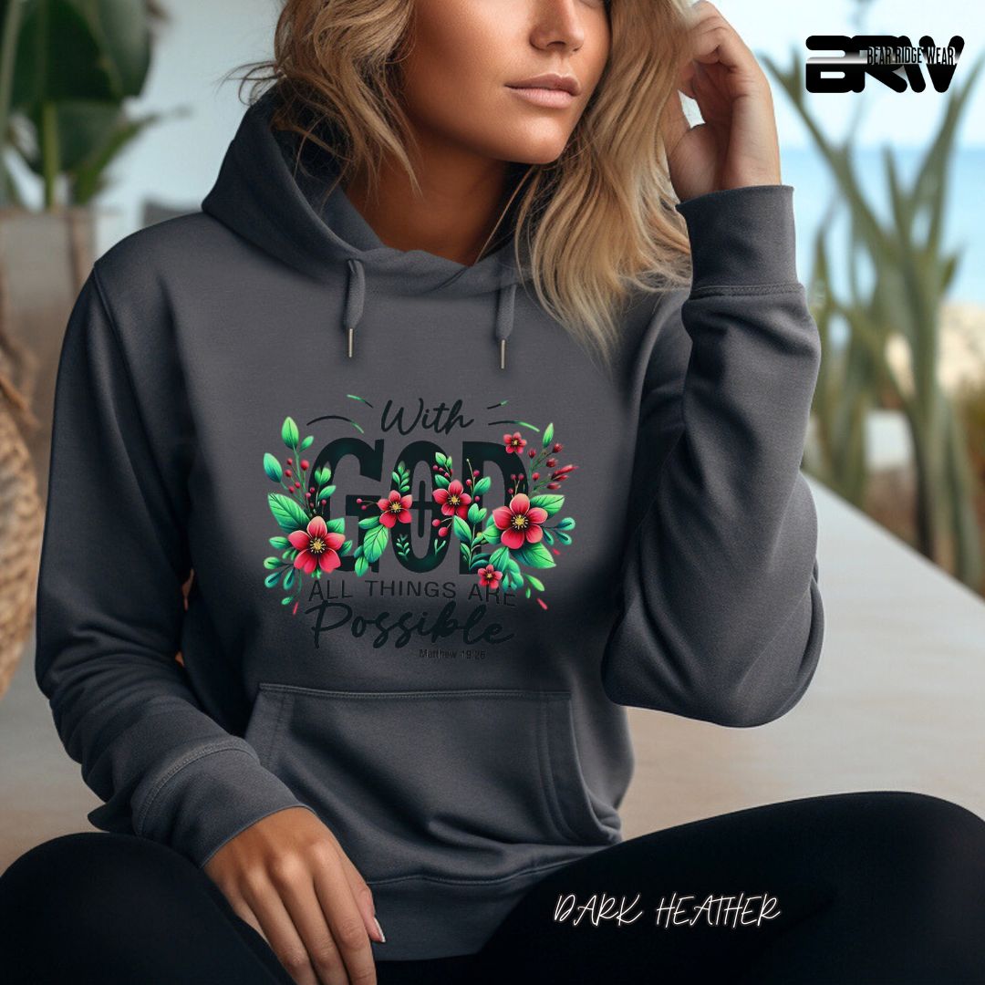 'With God All Things Are Possible' Faith Hoodie