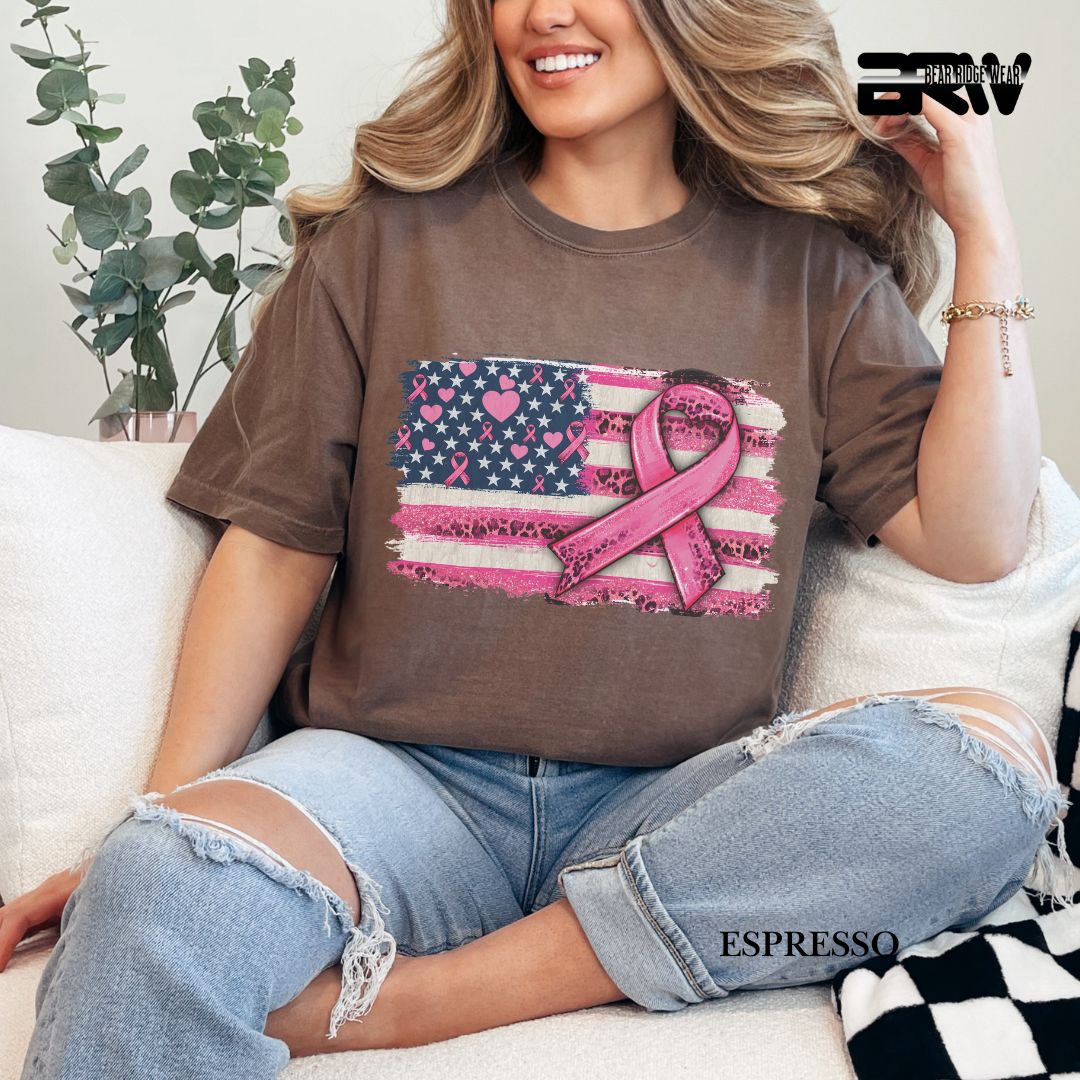 Breast Cancer-Flag - Awareness Tee