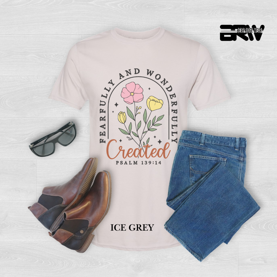'Fearfully and Wonderfully Created' Faith Tee