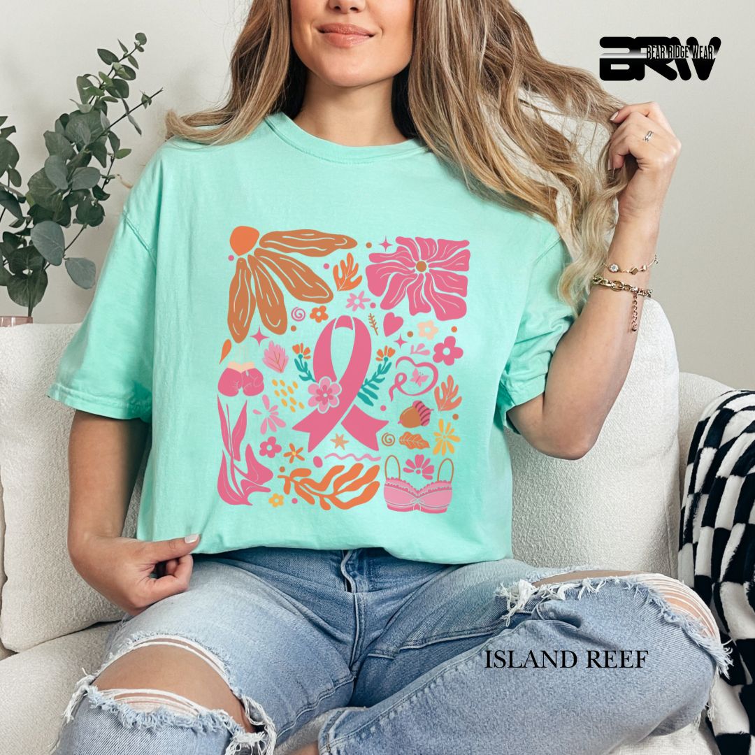 Breast Cancer Boho- Awareness Tees