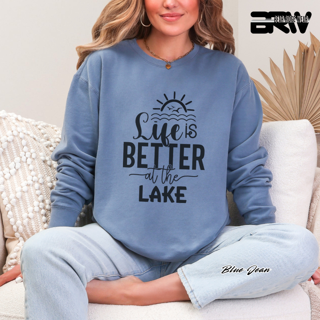 'Life is Better at The Lake' Crewneck Sweatshirt