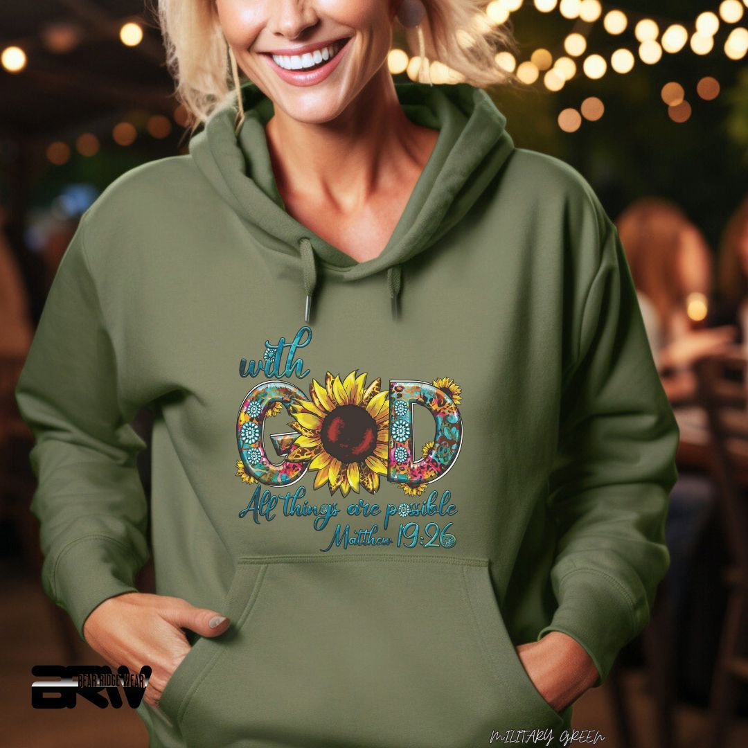 'With God All Things Are Possible' Faith Hoodie