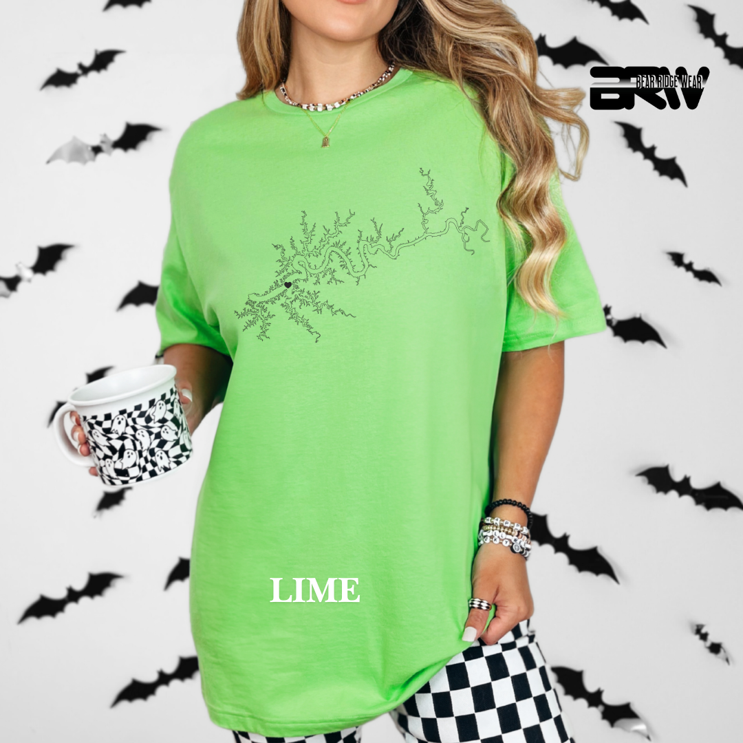"Minimalist Lake Cumberland" Map Tee