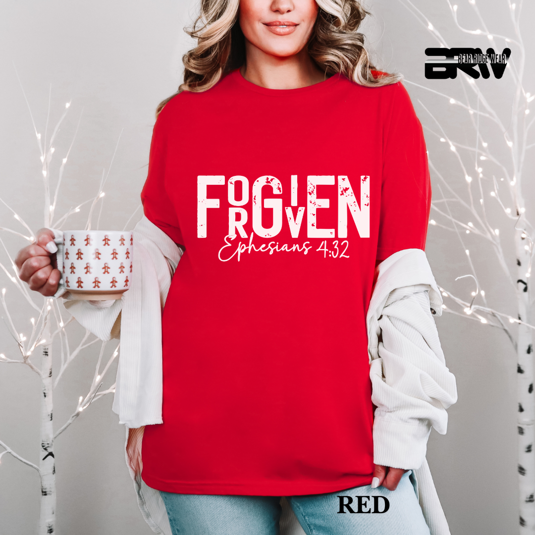 "Forgiven" White Faith Tee