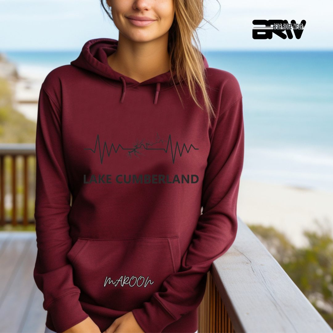 "Lake Cumberland Map" Hoodie