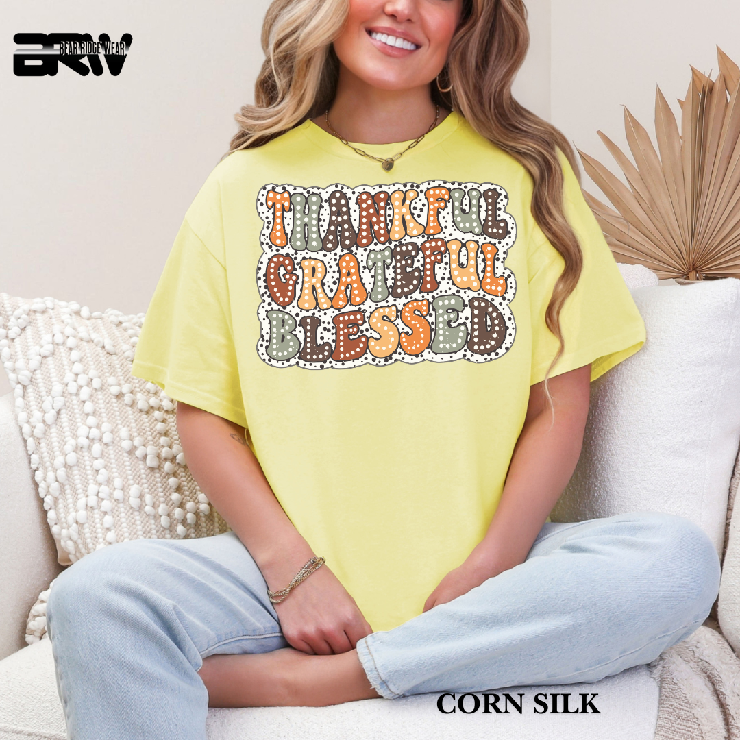 'Thankful Grateful Blessed' Fall Tee 3