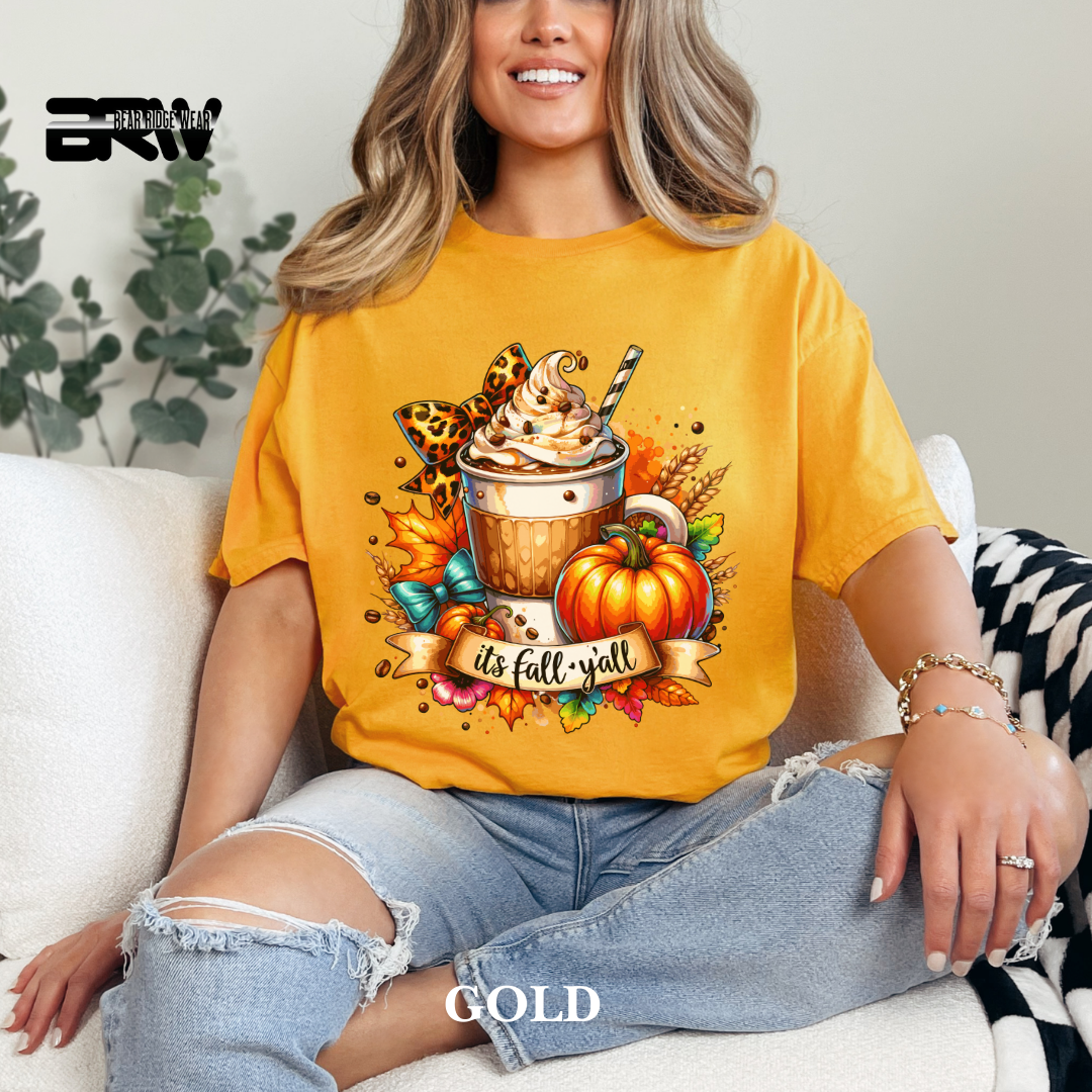 'Its Fall Yall Latte' 2 Fall Tee