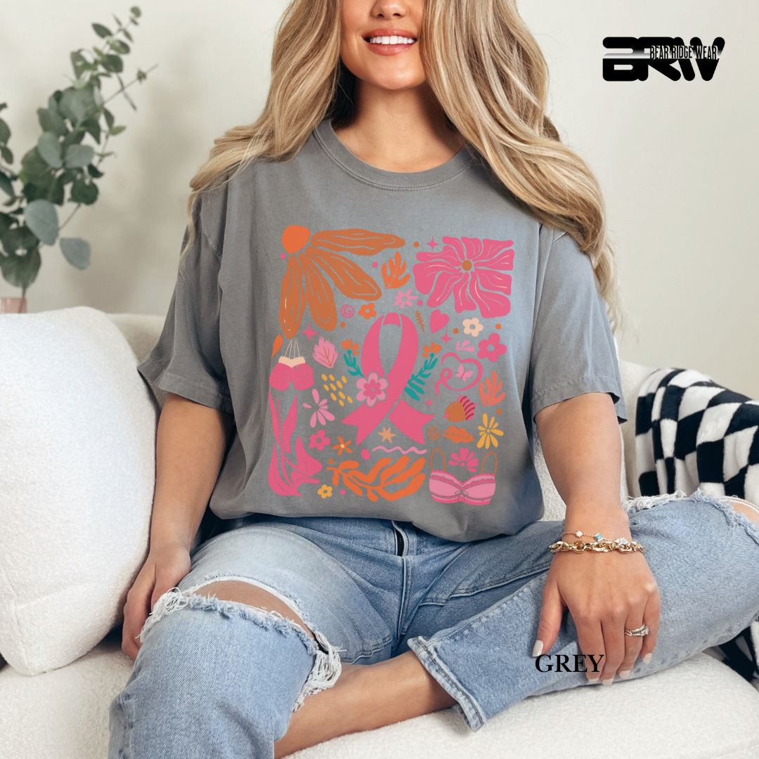 Breast Cancer Boho- Awareness Tees