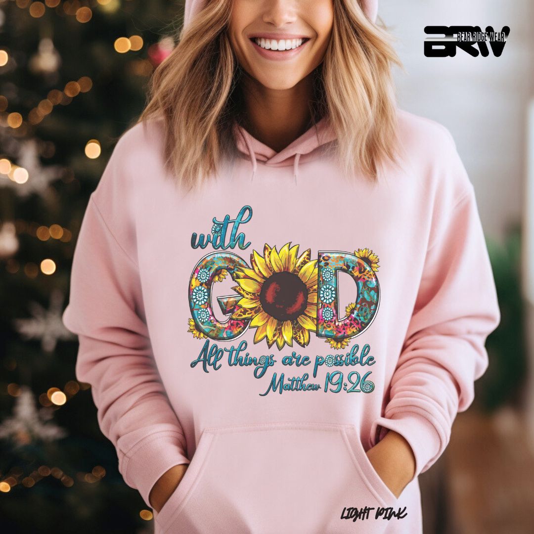 'With God All Things Are Possible' Faith Hoodie