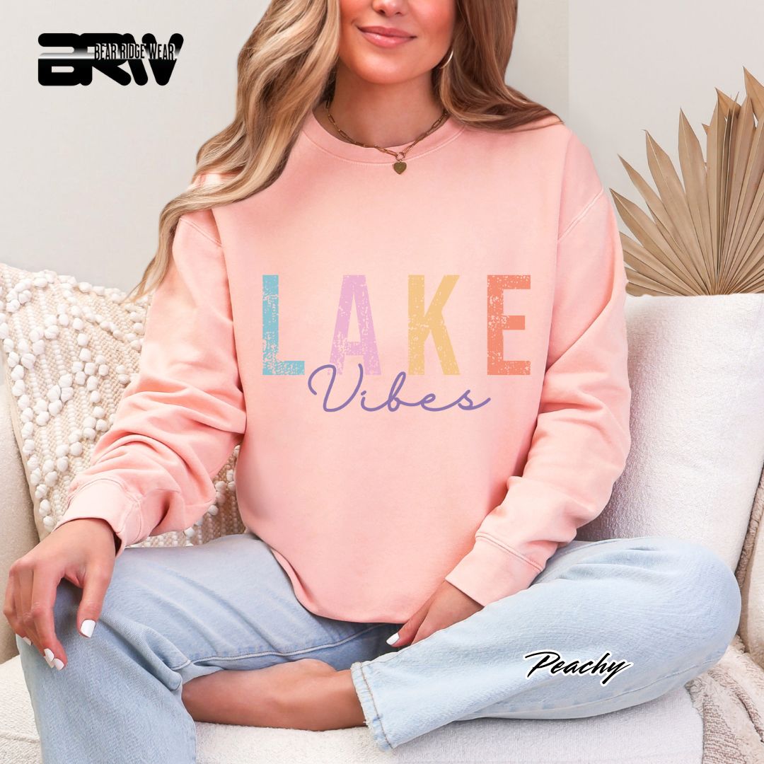 'Lake Vibes' Summer Crewneck Sweatshirt