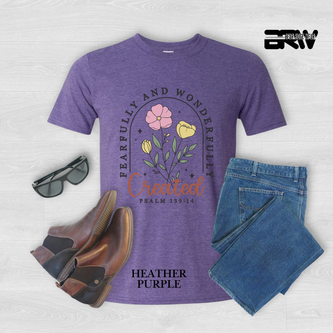 'Fearfully and Wonderfully Created' Faith Tee