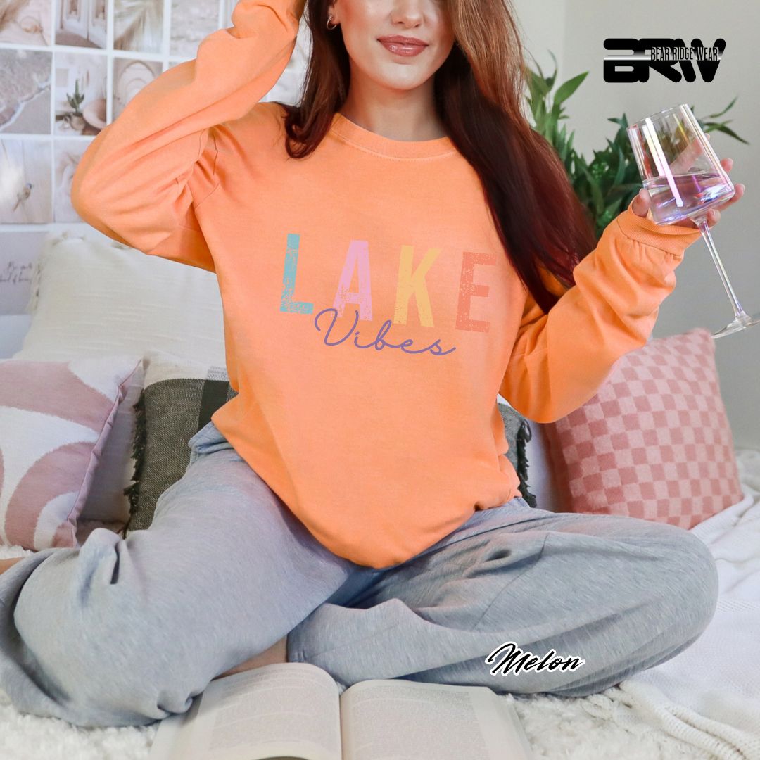 'Lake Vibes' Summer Long Sleeve Tee