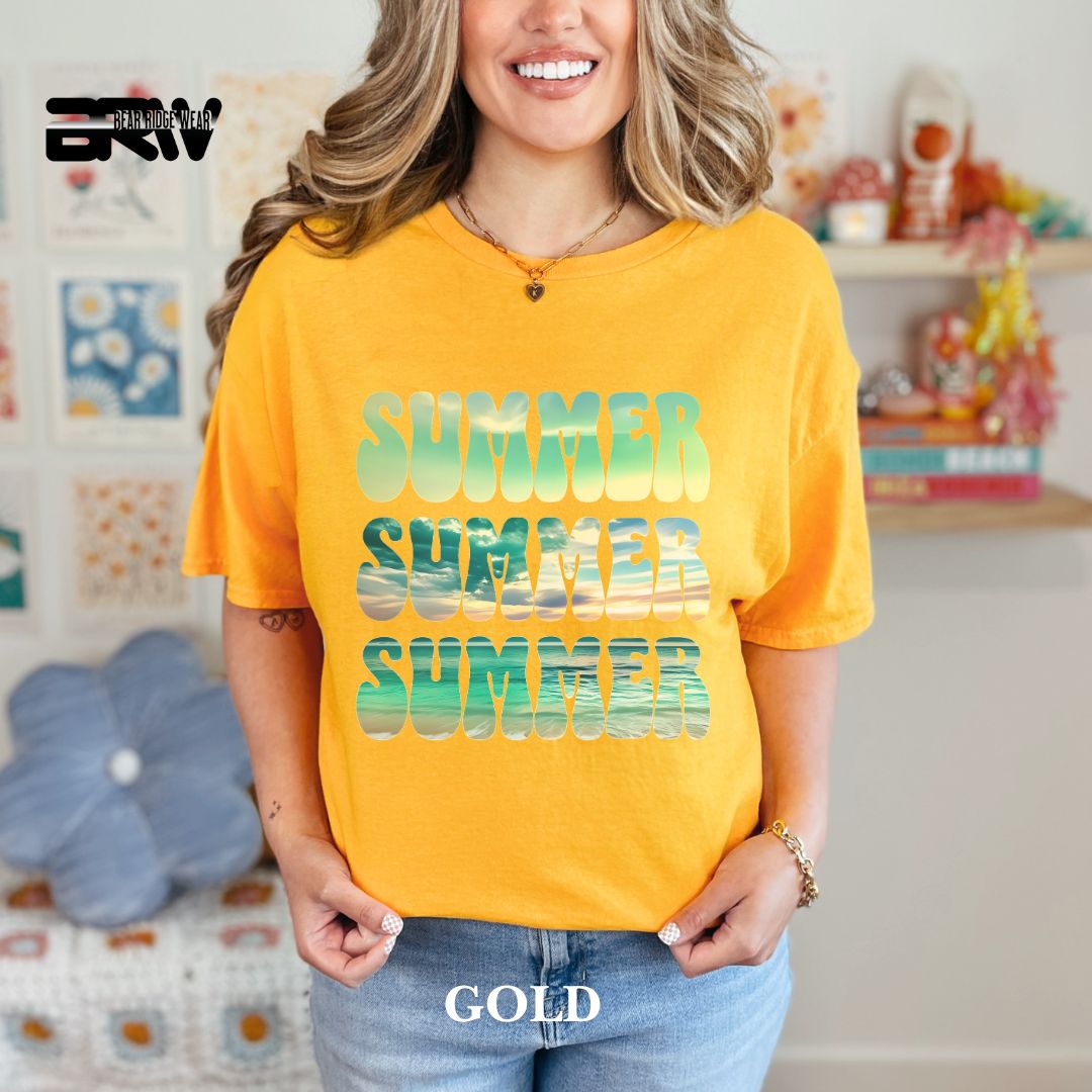 'Vibrant Summer Bubble Letter' 2 Summer Tee