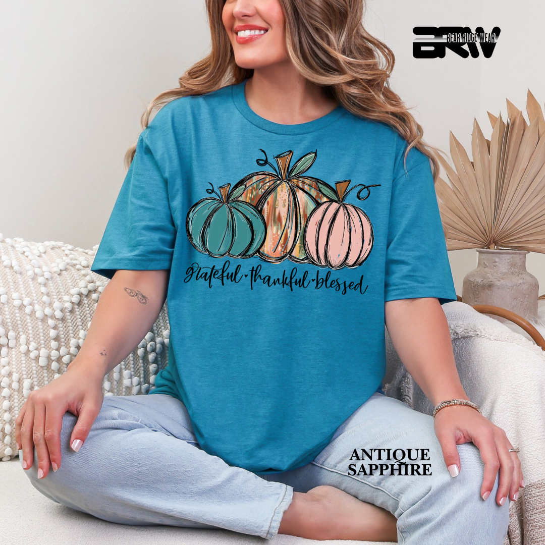 'Grateful Thankful Blessed' Fall Tee 3