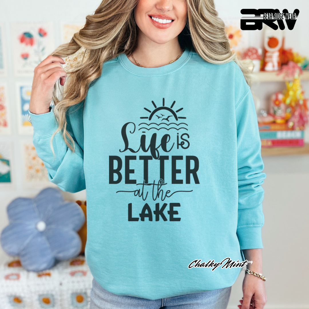 'Life is Better at The Lake' Crewneck Sweatshirt
