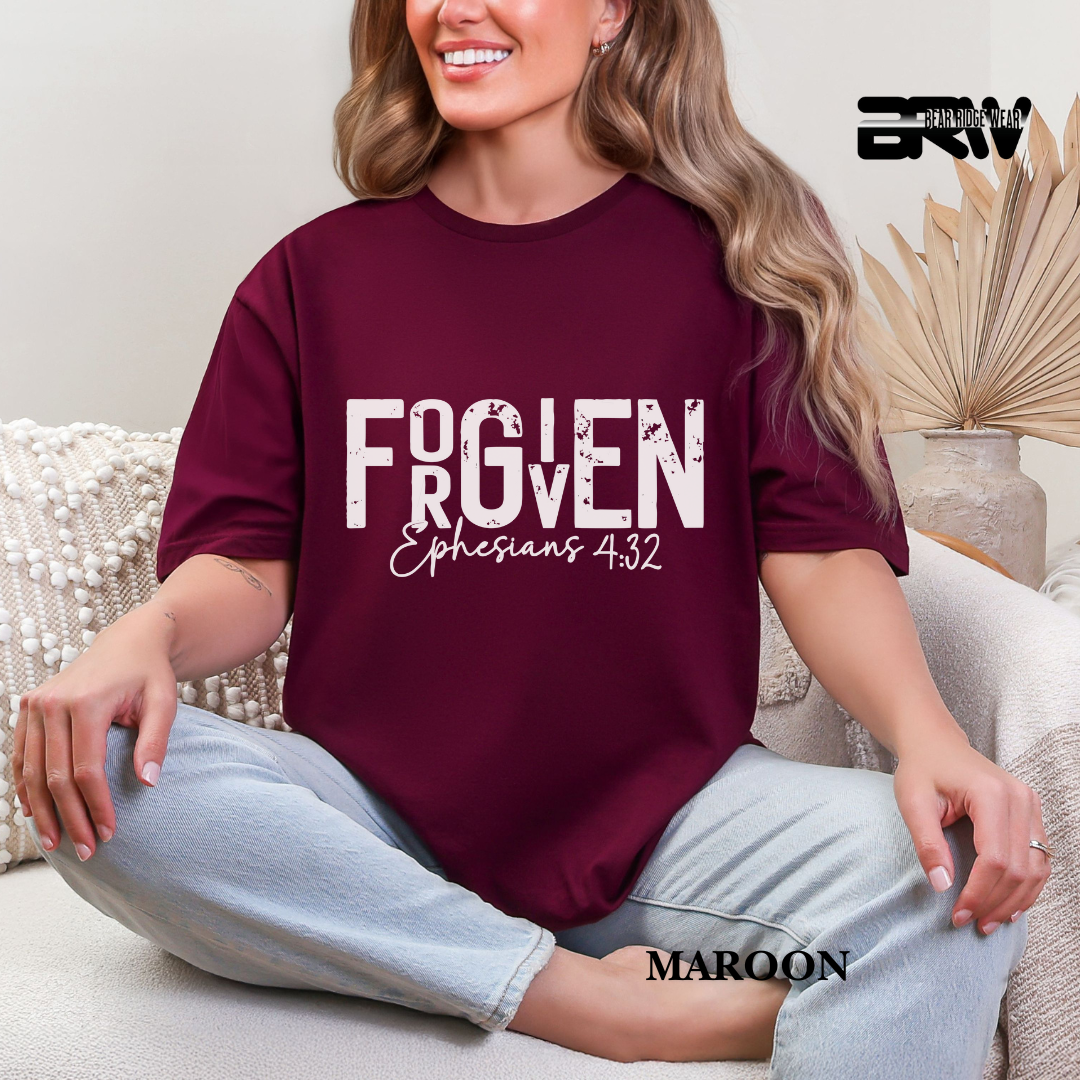"Forgiven" White Faith Tee