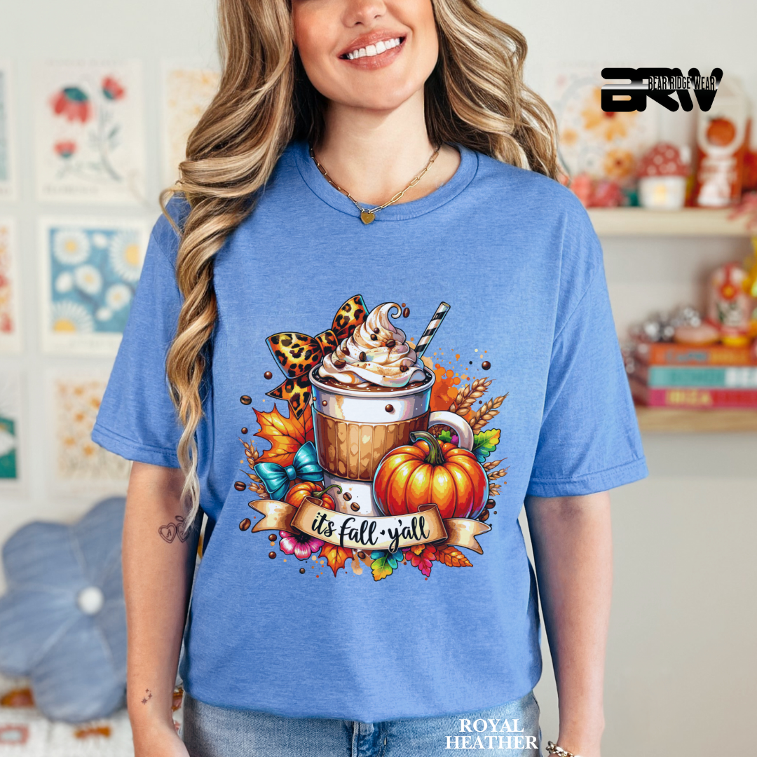 'Its Fall Yall Latte' 2 Fall Tee