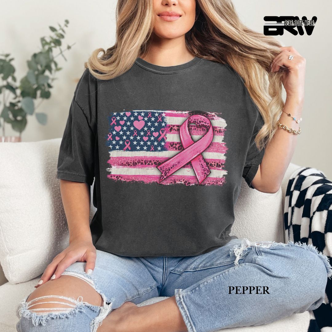 Breast Cancer-Flag - Awareness Tee