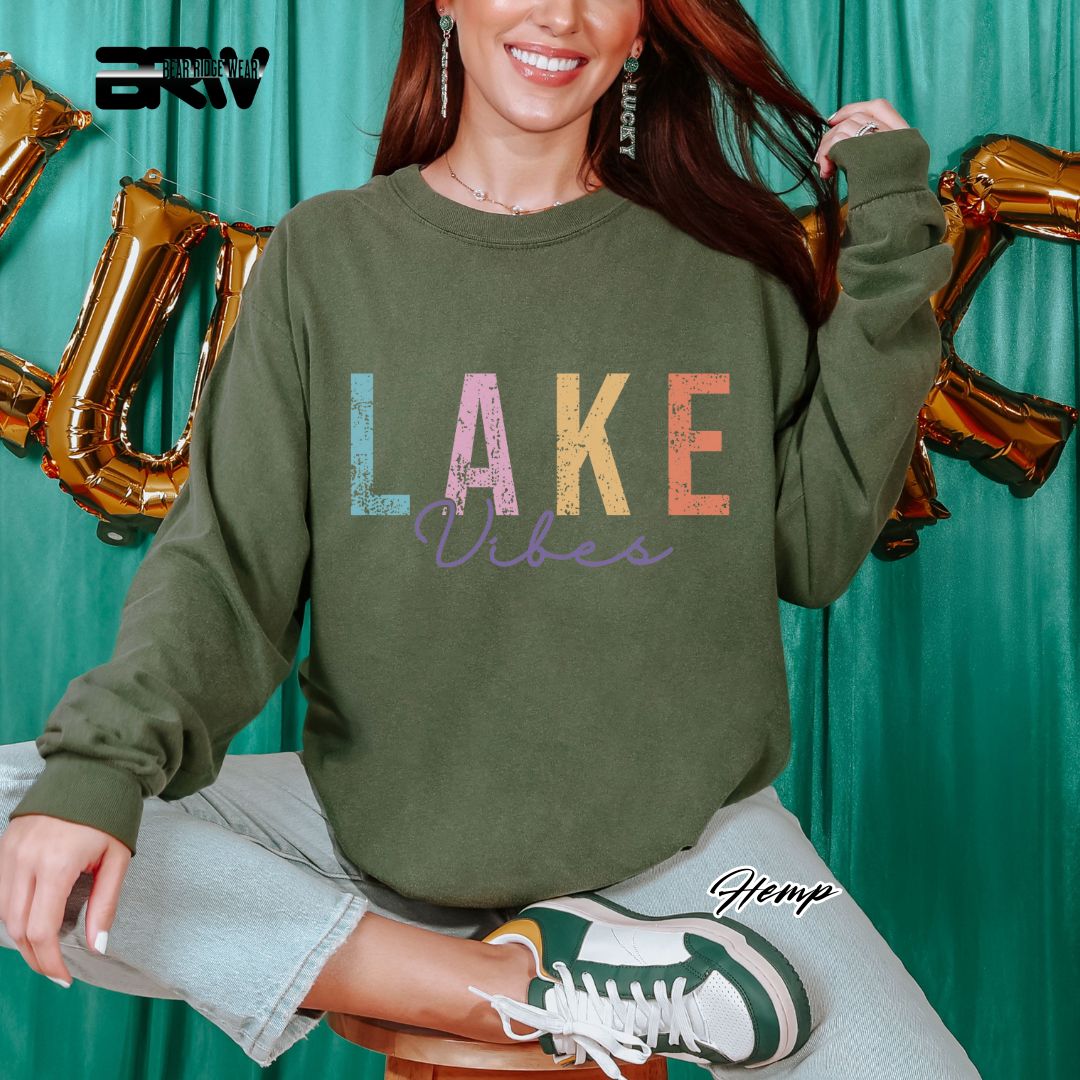 'Lake Vibes' Summer Long Sleeve Tee