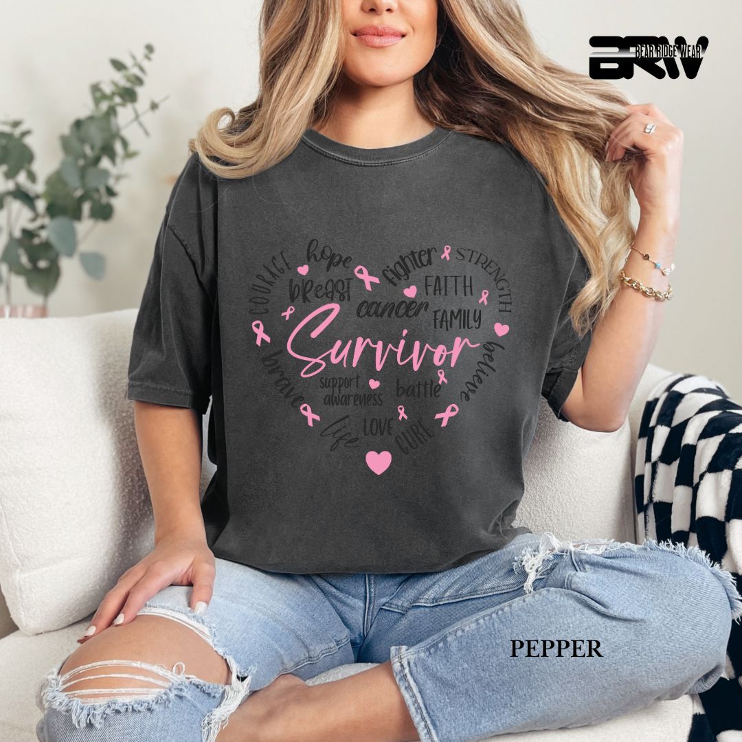 Survivor Heart- Awareness Tee