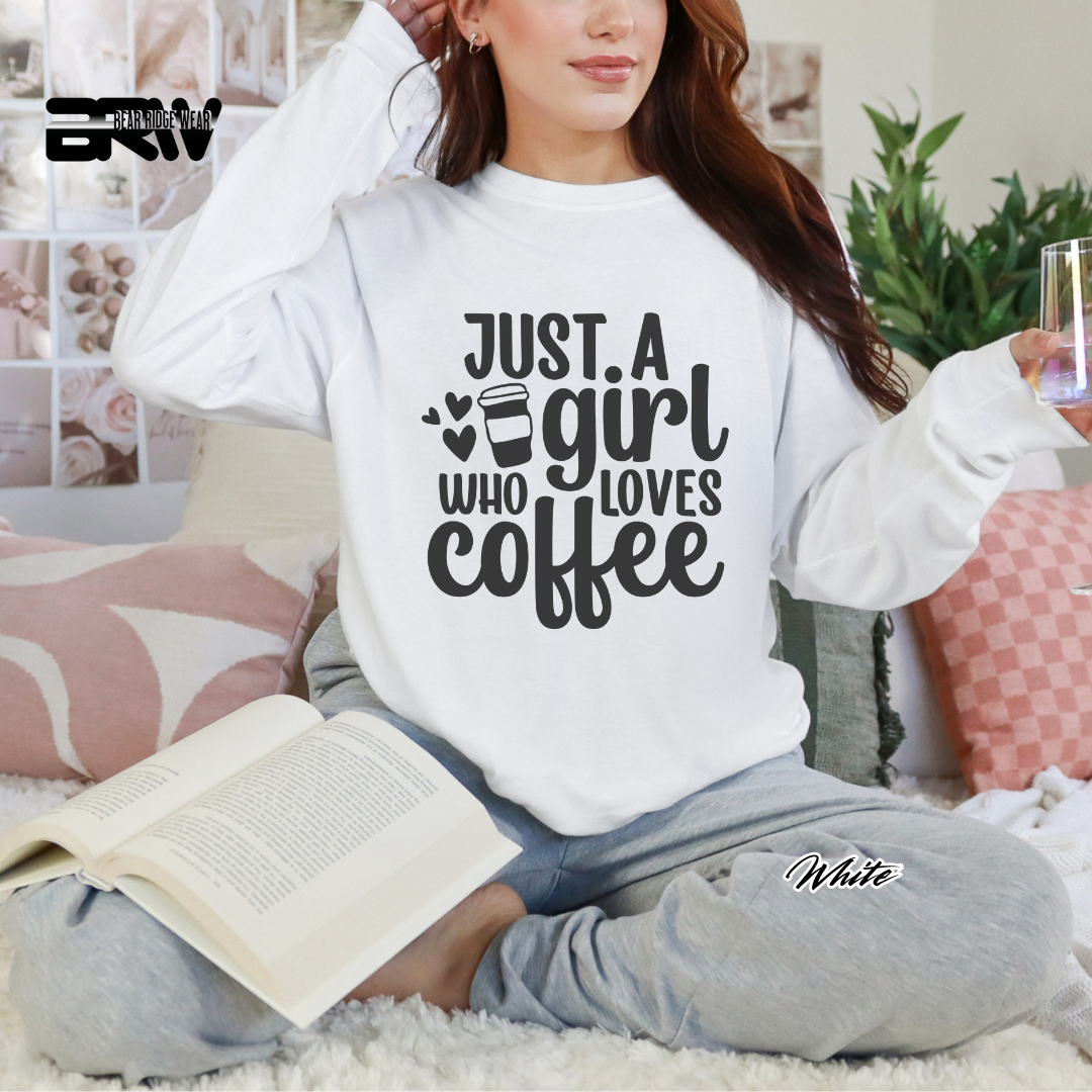 'Just A Girl Who Loves Coffee' Long Sleeve Tee